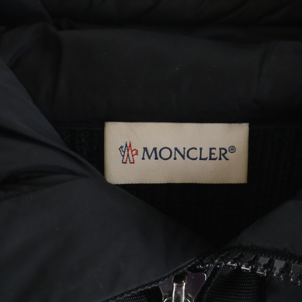 MONCLER(モンクレール) 18AW MAGLIONE TRICOT CARDIGAN アームニット切替 ナイロン ダウンジャケット ブラック D20919402800
