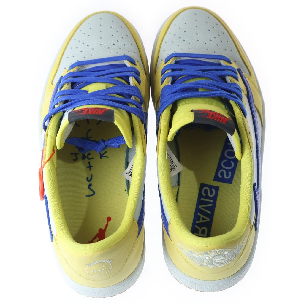 NIKE(ナイキ) ×TRAVIS SCOTT WMNS AIR JORDAN 1 RETRO LOW OG Canary トラヴィススコット ウィメンズ エアジョーダン1 ローカットスニーカー US10.5/27.5cm DZ4137-700