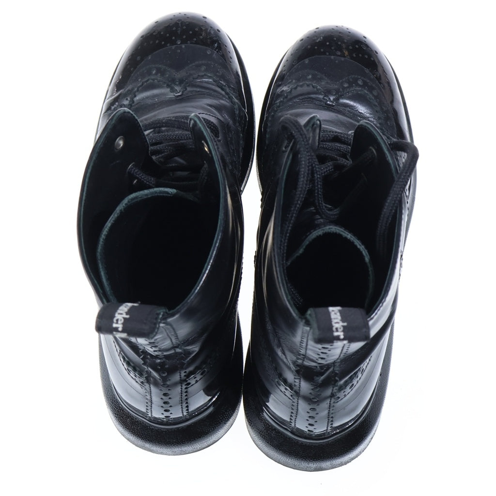 Alexander McQueen(アレキサンダーマックイーン) ウィングチップ レースアップ ブーツ ブラック 628810