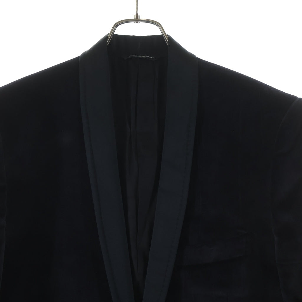 DOLCE & GABBANA(ドルチェアンドガッバーナ) Velor Tuxedo Jacket ベロアタキシードジャケット ブラック G2620T
