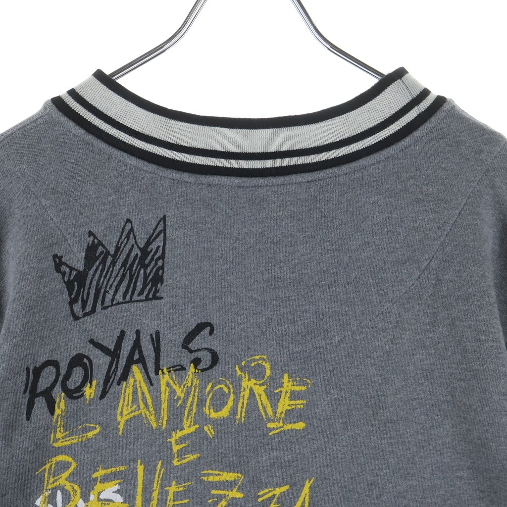 DOLCE & GABBANA(ドルチェアンドガッバーナ) グラフィック プリント スウェット トレーナー グレー G9MG6T