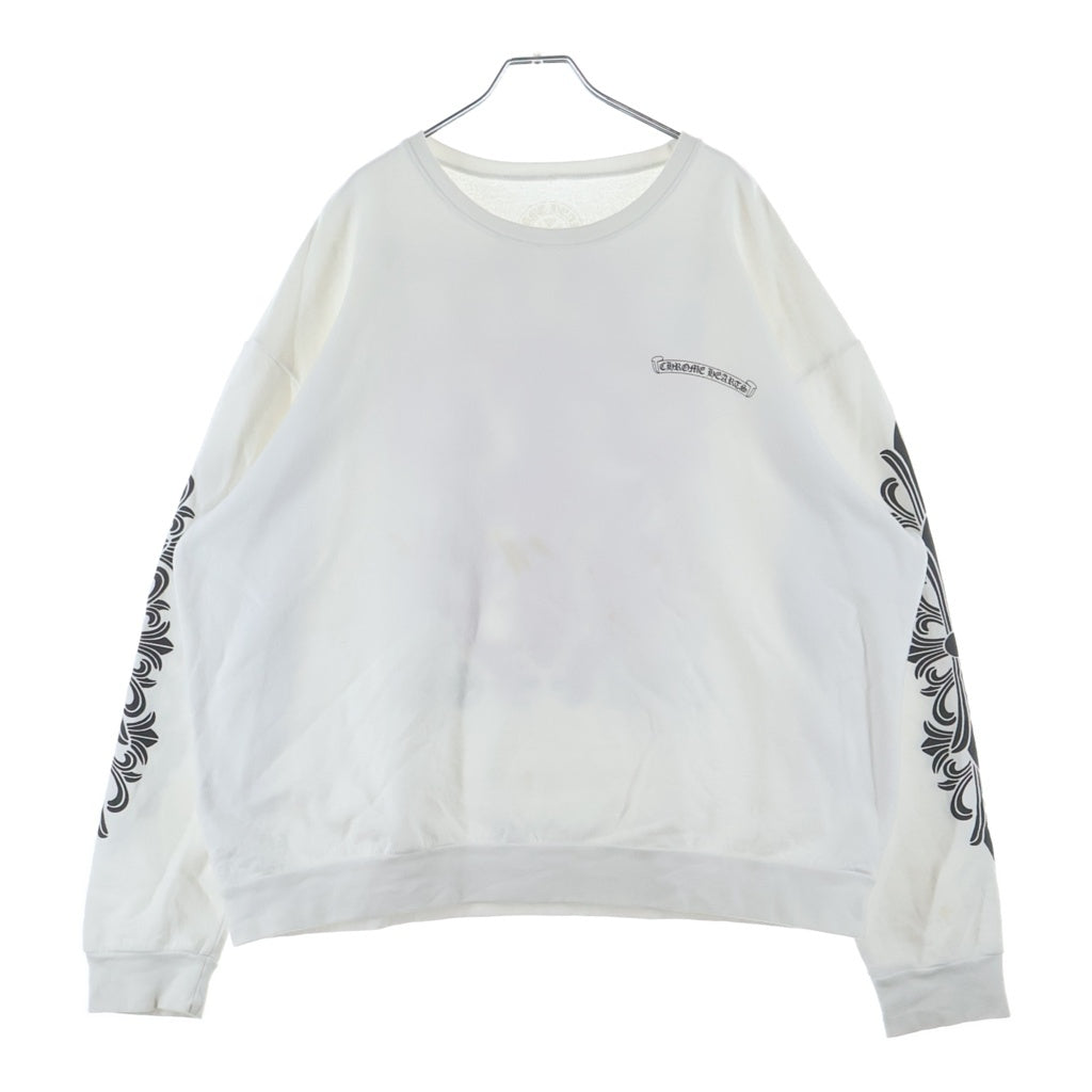 CHROME HEARTS(クロムハーツ) DAGGER EYE CHART SWTSHRT ダガーアイチャートスウェットトレーナー フローラルクロスプリント ホワイト