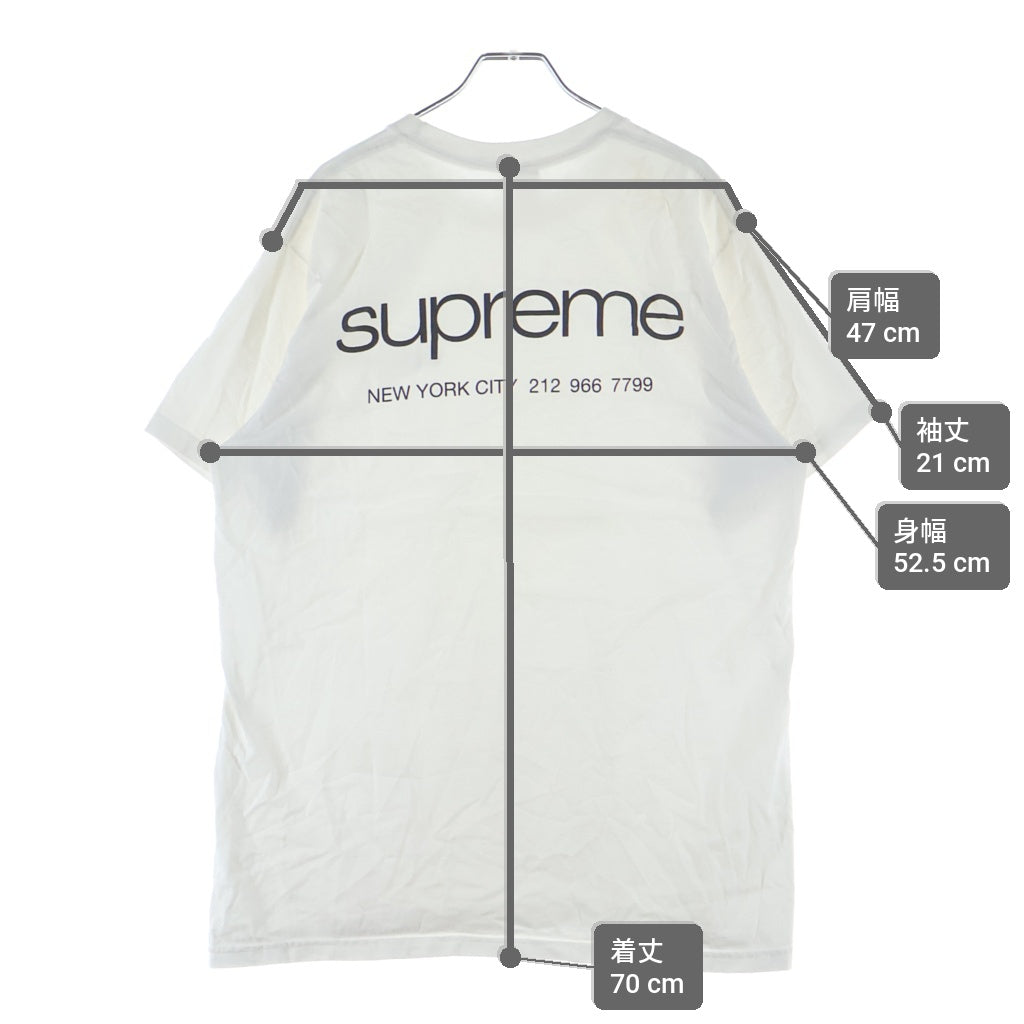 SUPREME(シュプリーム) 23AW NYC Tee ニューヨーク シティ プリント クルーネック 半袖Tシャツ カットソー ホワイト