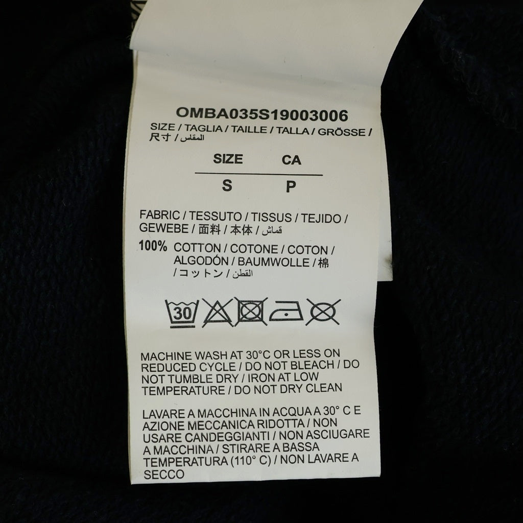 OFF-WHITE(オフホワイト) DIAG SPLT LOGO OVER CREWN ダイアグナルロゴ オーバークラウン スウェットトレーナー ブラック OMBA035S190030006