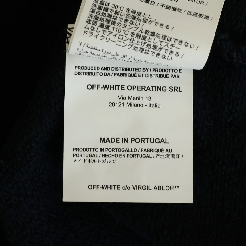 OFF-WHITE(オフホワイト) DIAG SPLT LOGO OVER CREWN ダイアグナルロゴ オーバークラウン スウェットトレーナー ブラック OMBA035S190030006
