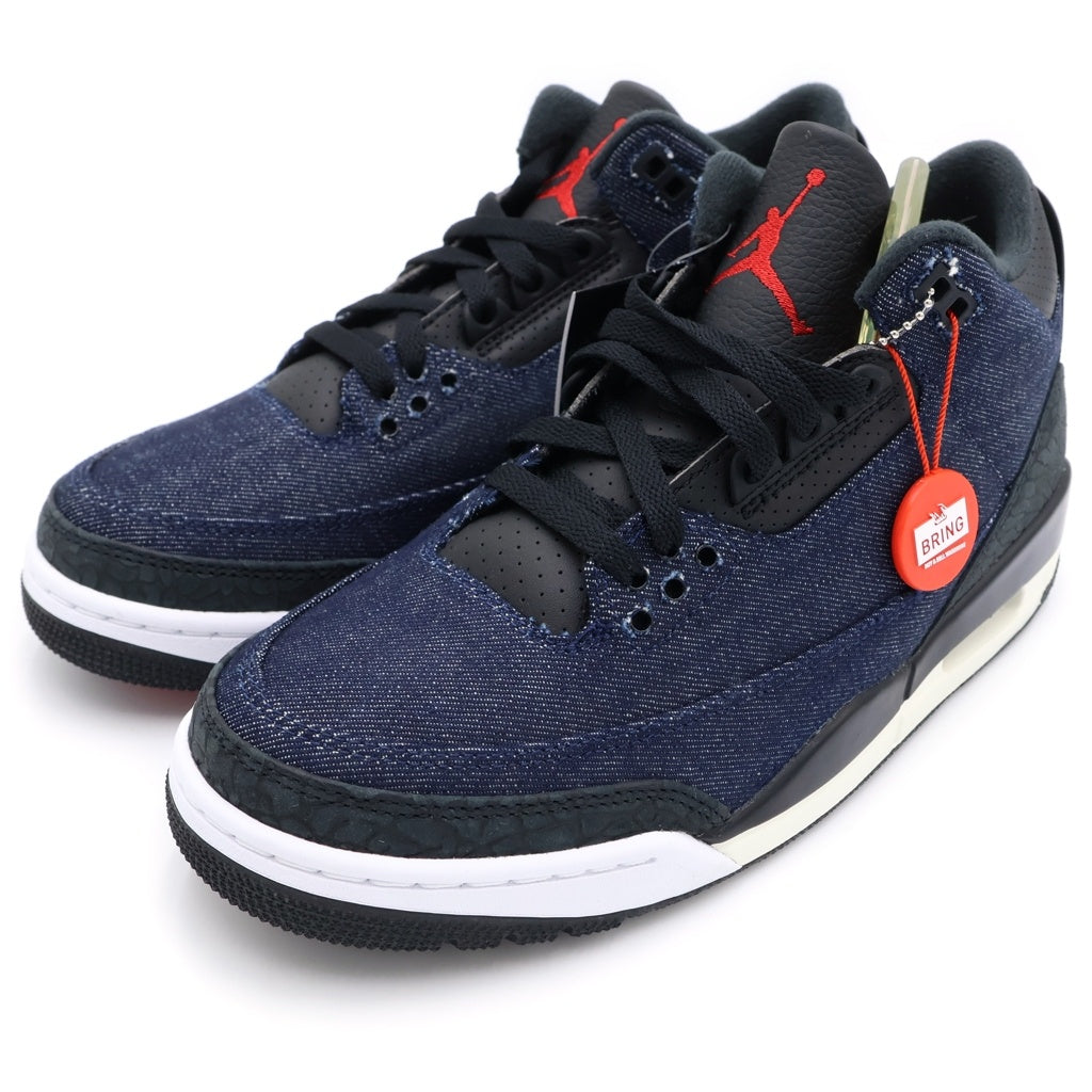 NIKE(ナイキ) ×Levi's AIR JORDAN 3 RETRO SP リーバイス エアジョーダン3 レトロ ローカットスニーカー ブラック/ホワイト US6.5/25.5cm IR0914-400