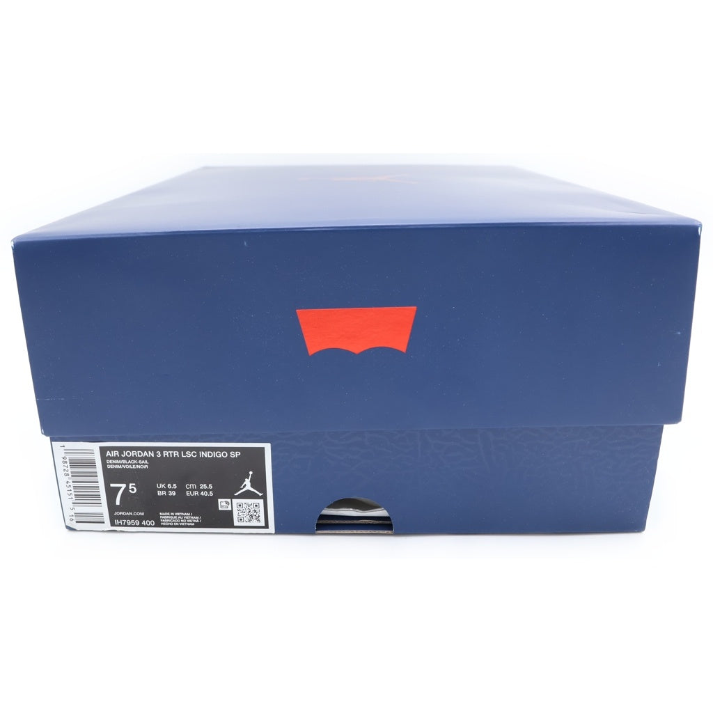 NIKE(ナイキ) ×Levi's AIR JORDAN 3 RETRO SP リーバイス エアジョーダン3 レトロ ローカットスニーカー ブラック/ホワイト US6.5/25.5cm IR0914-400