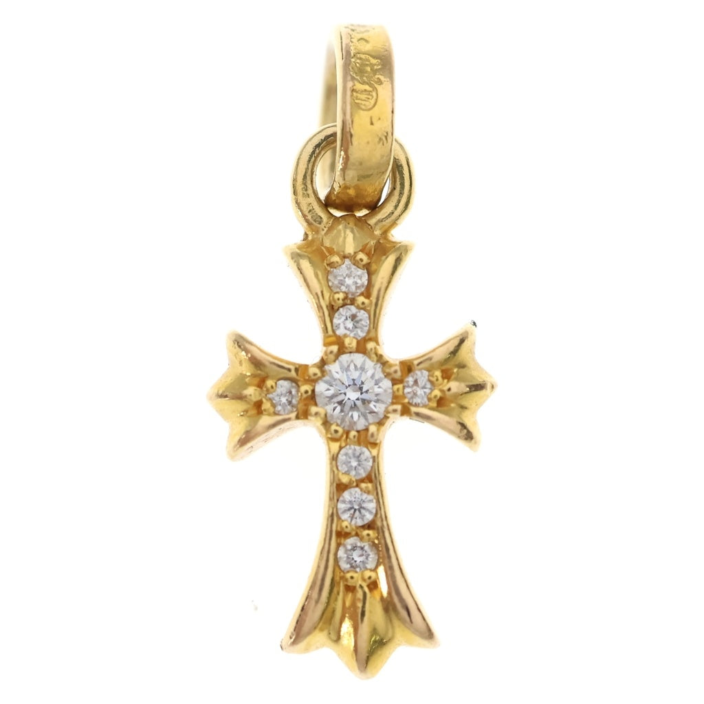 CHROME HEARTS(クロムハーツ) 22K CRS BBYFAT P/DIA ベイビーファットクロス PAVEダイヤ ペンダントトップ ゴールド BCA035
