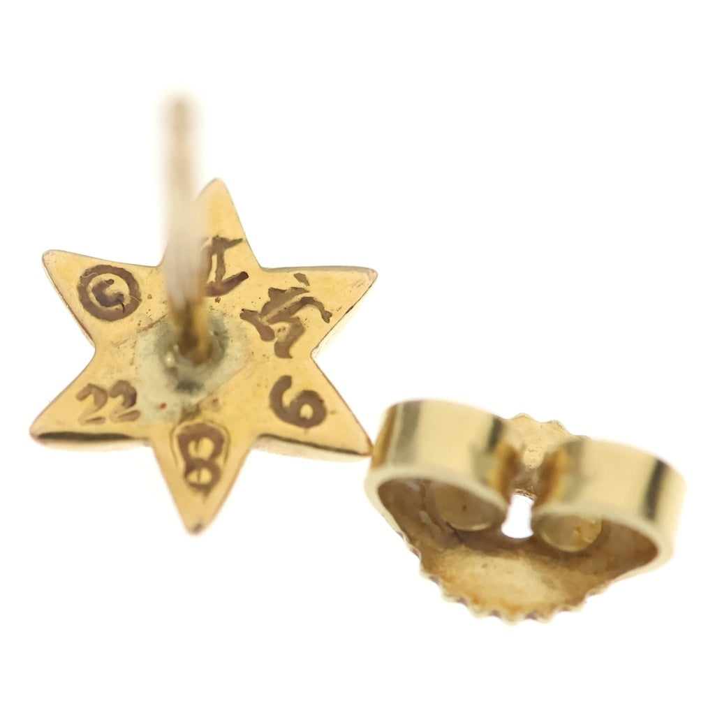CHROME HEARTS(クロムハーツ) 22K CO STAR 1DIA スター 1ダイヤ スタッドピアス ゴールド