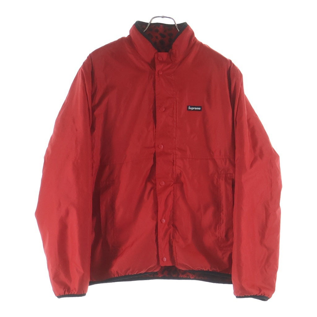 SUPREME(シュプリーム) 17AW Leopard Fleece Reverdsible Jacket レオパード フリース リバーシブル ジャケット レッド