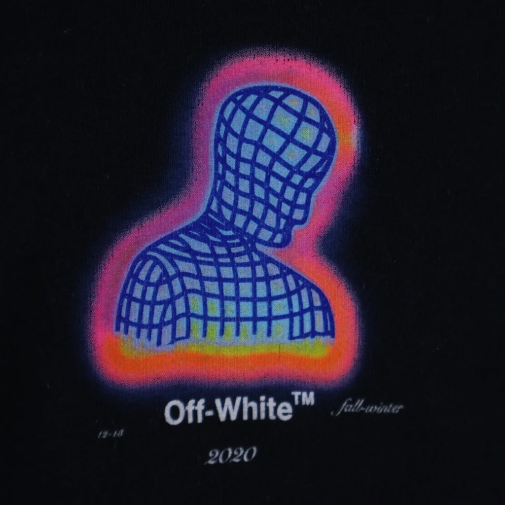 OFF-WHITE(オフホワイト) DIAG THERMO MEN OVER MOCK TEE ダイアグ サーモ メン オーバー モック 長袖Tシャツ ブラック OMAB032E19185006