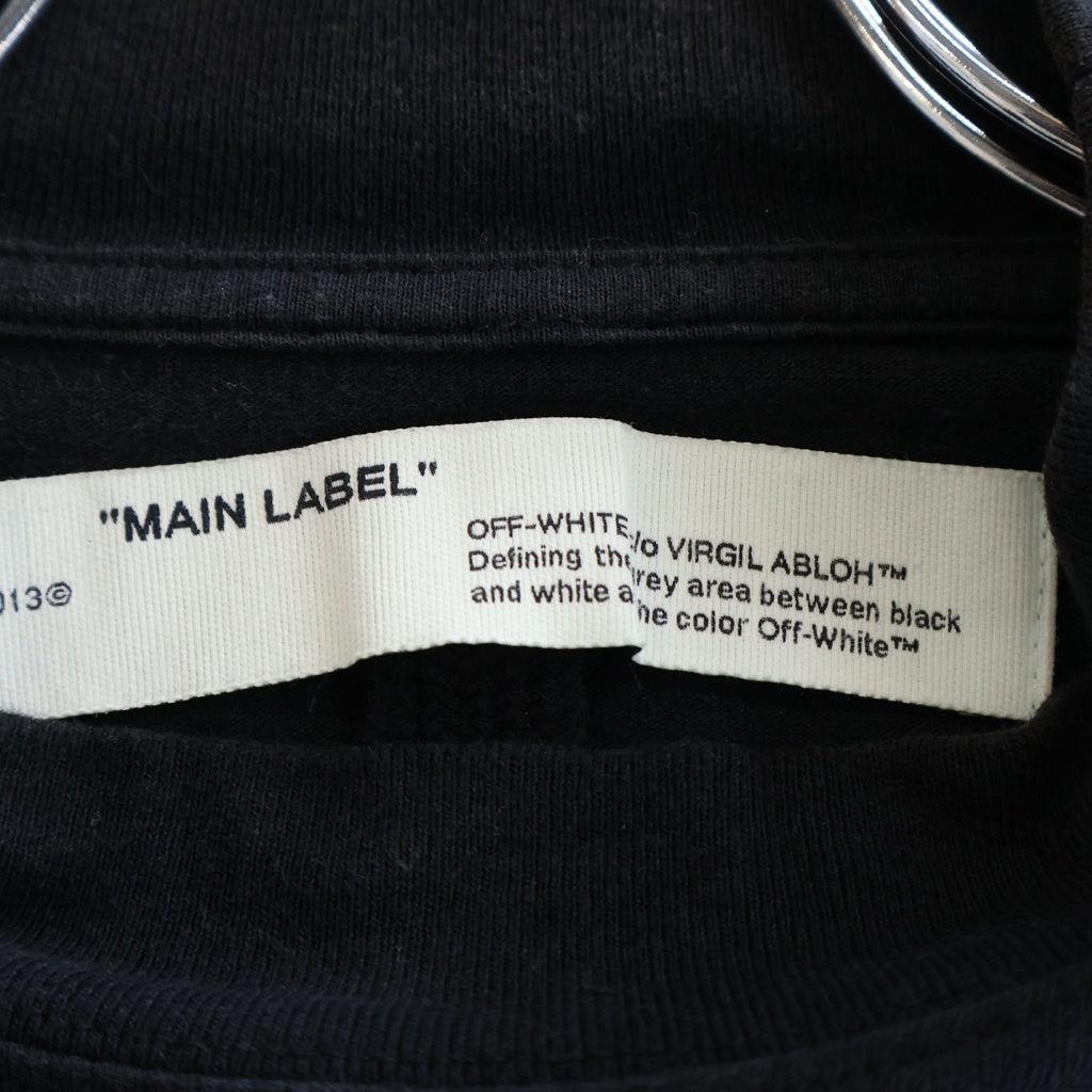 OFF-WHITE(オフホワイト) DIAG THERMO MEN OVER MOCK TEE ダイアグ サーモ メン オーバー モック 長袖Tシャツ ブラック OMAB032E19185006