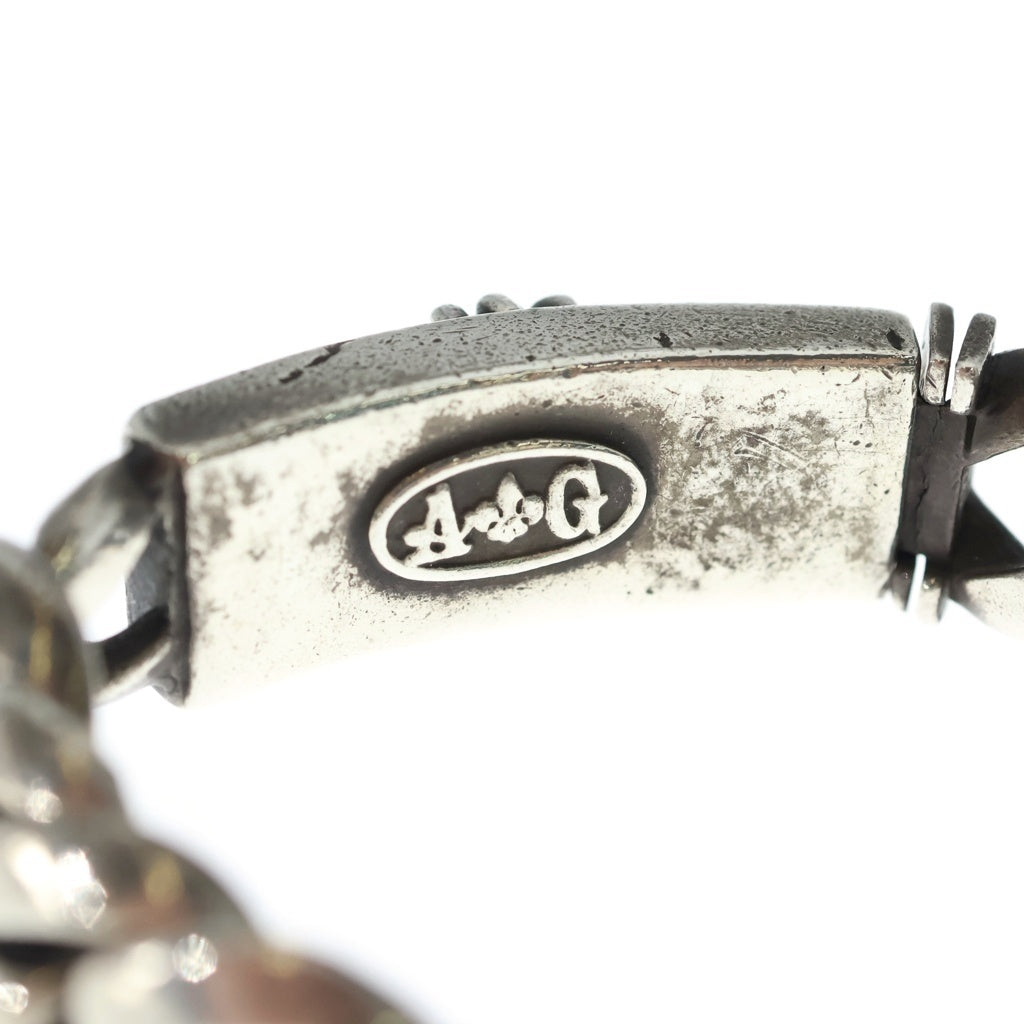 A&G(エーアンドジー) CLASSIC ID BRACELET サファイア クラシックリンク IDブレスレット シルバー