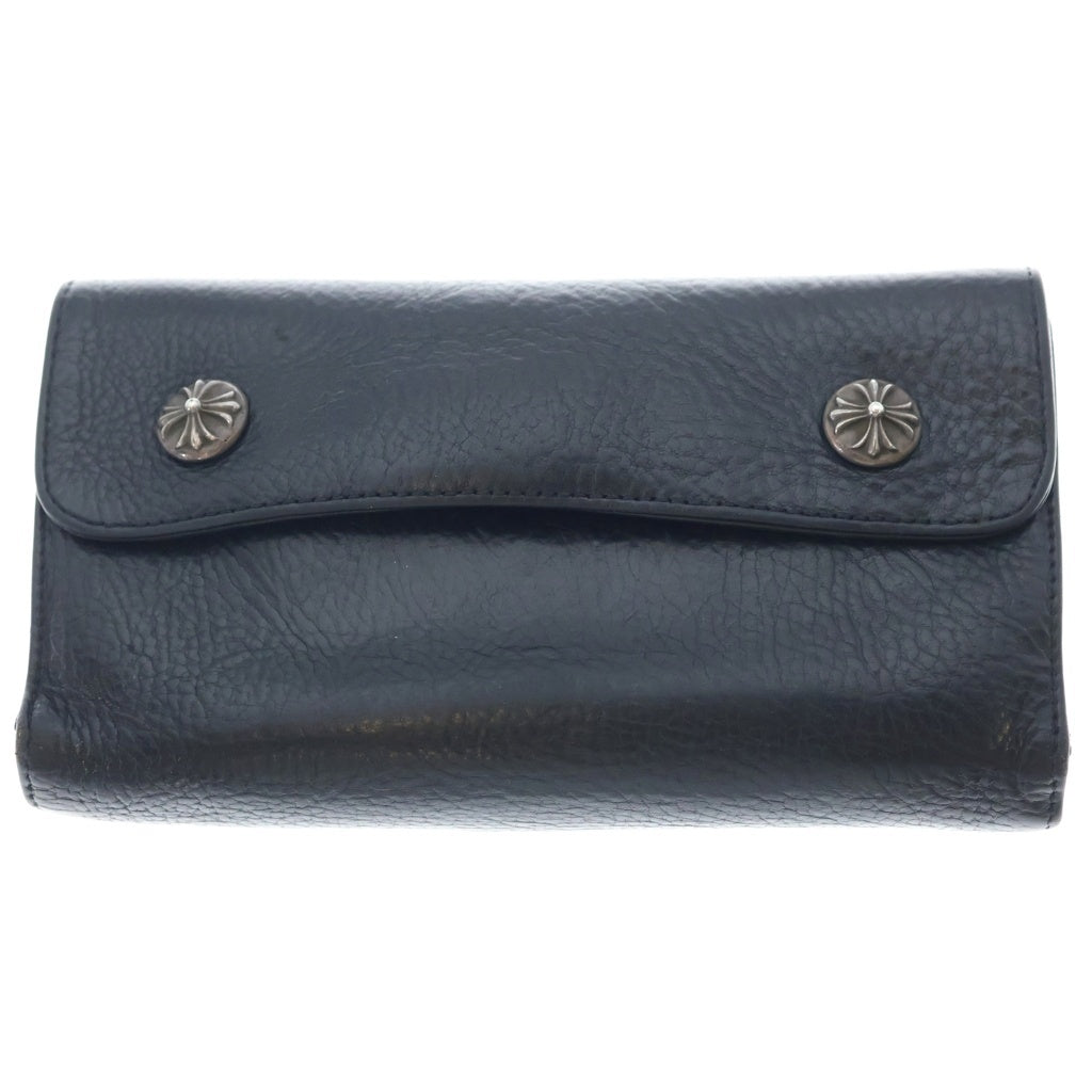 CHROME HEARTS(クロムハーツ) WAVE ウェーブ レザーウォレット 財布 ブラック BCA374