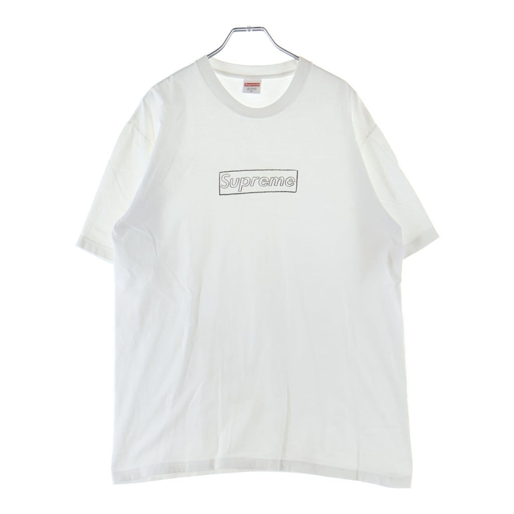 SUPREME(シュプリーム) 21SS ×KAWS Chalk Logo Tee カウズ チョーク ボックスロゴ クルーネック 半袖Tシャツ カットソー ホワイト