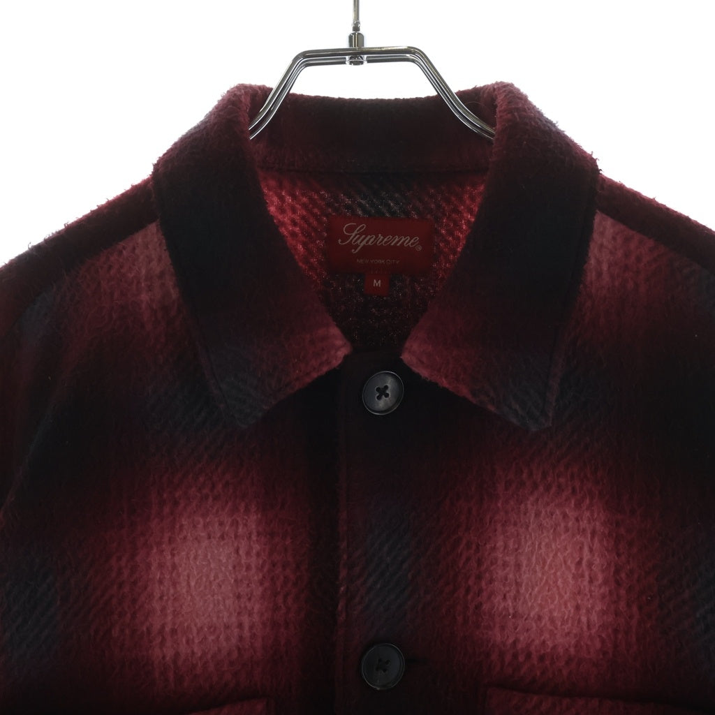 SUPREME(シュプリーム) 20AW Shadow Plaid Fleece shirt オンブレ フリース チェック シャツ レッド