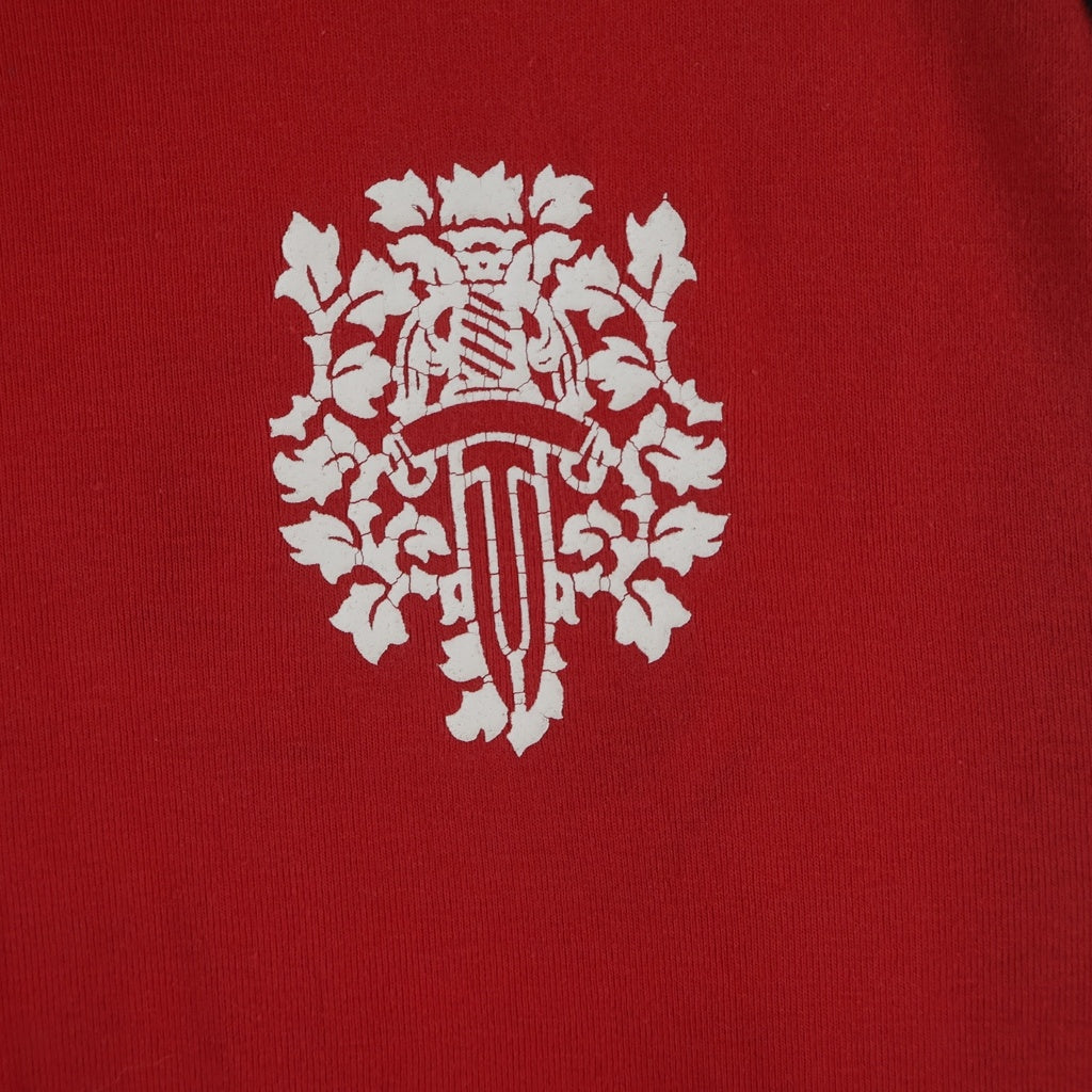 CHROME HEARTS(クロムハーツ) OLD T BAR ティーバースクロールラベル バックプリント ラグランTシャツ レッド/ブラック