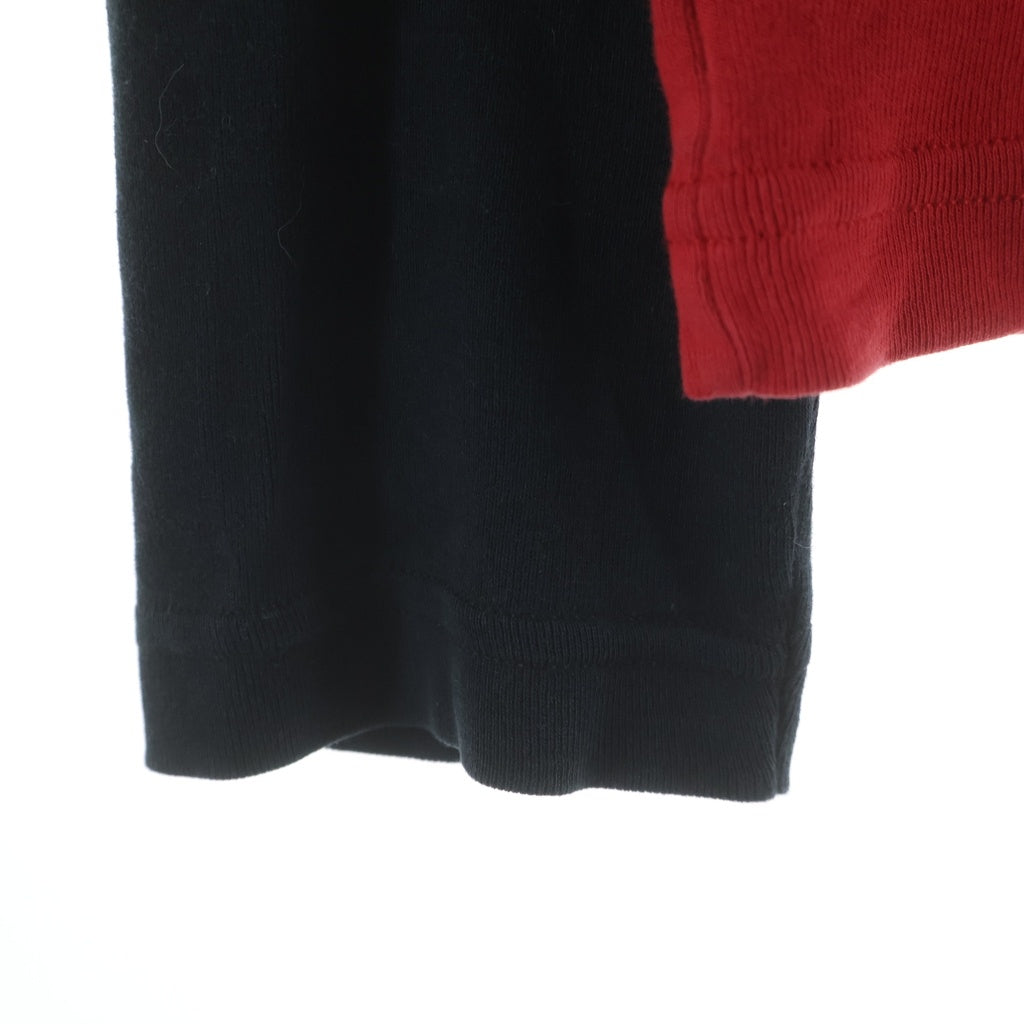 CHROME HEARTS(クロムハーツ) OLD T BAR ティーバースクロールラベル バックプリント ラグランTシャツ レッド/ブラック