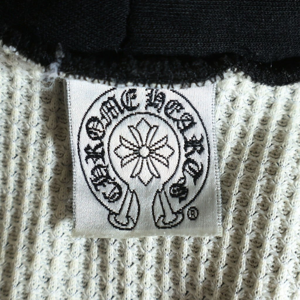 CHROME HEARTS(クロムハーツ) OLD THRML SWTSHRT HD ZIP 裏地サーマルアームロゴプリント ダガージップアップパーカー ブラック