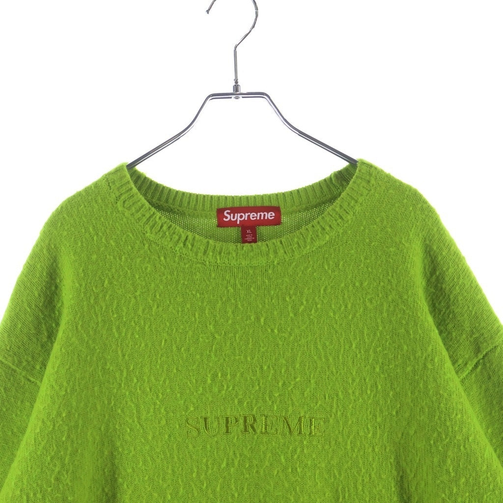 SUPREME(シュプリーム) 23AW Pilled Sweater パイルド ロゴデザイン クルーネック ニット セーター グリーン