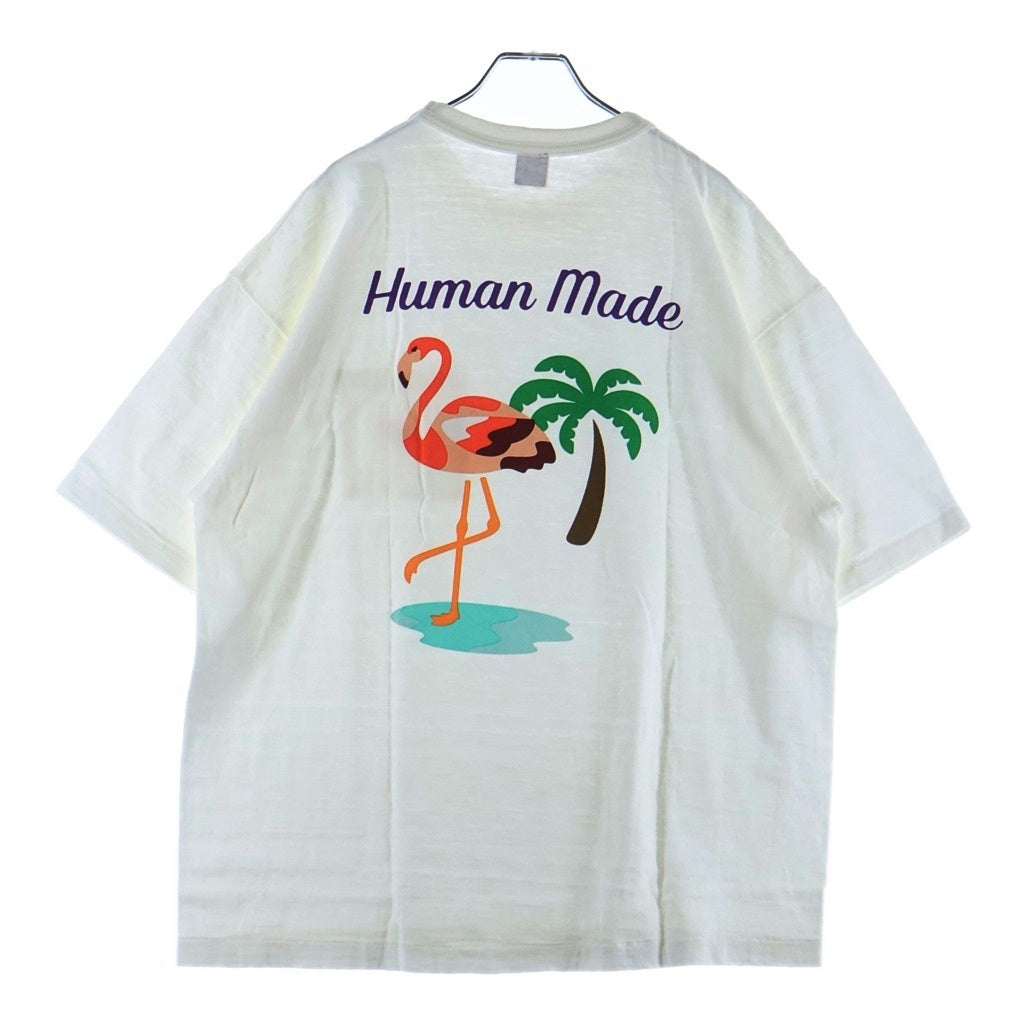 HUMAN MADE(ヒューマンメイド) FLAMINGO POCKET T-SHIRT フラミンゴポケット クルーネック カットソー 半袖Tシャツ ブラウン HM23CS040