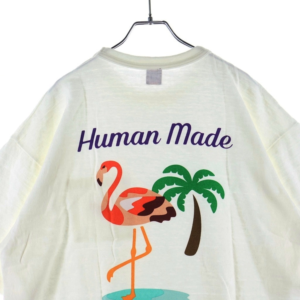 HUMAN MADE(ヒューマンメイド) FLAMINGO POCKET T-SHIRT フラミンゴポケット クルーネック カットソー 半袖Tシャツ ブラウン HM23CS040