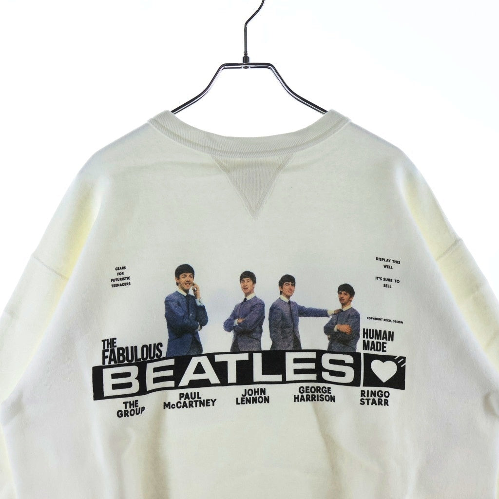HUMAN MADE(ヒューマンメイド) ×BEATLES TSURIAMI SWEATSHIRT ビートルズ ツリアミ クルーネック スウェット セーター ホワイト HM25CS014