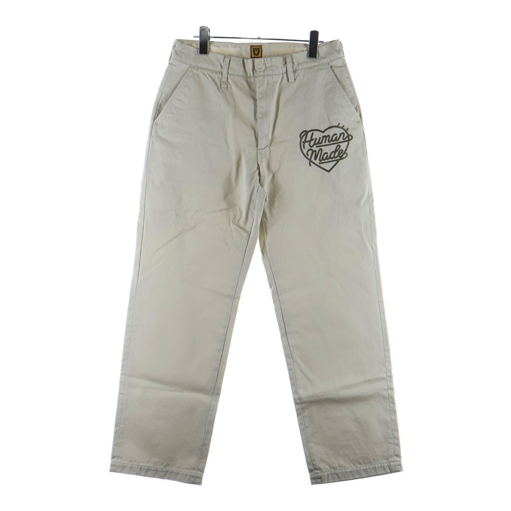 HUMAN MADE(ヒューマンメイド) CHINO PANTS ロゴデザイン マルチポケット チノパンツ ブラウン HM25PT007