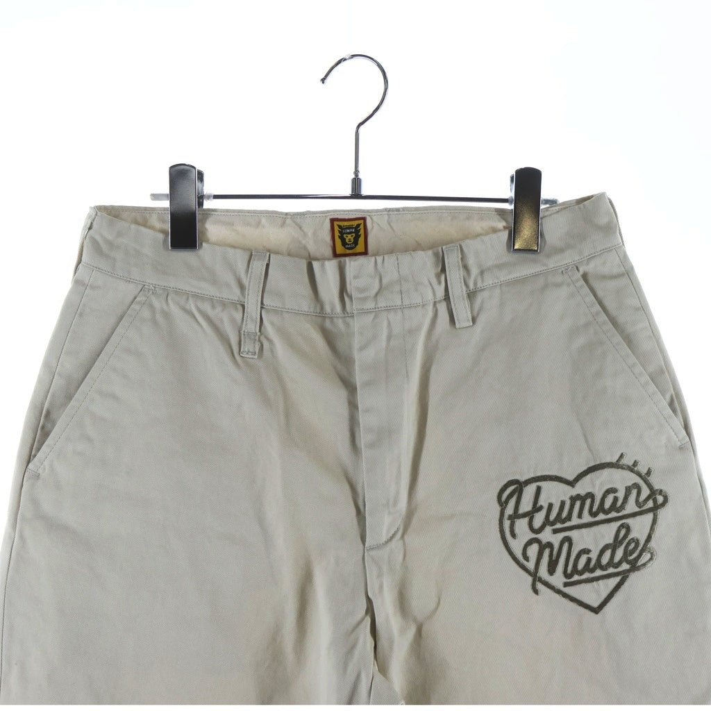 HUMAN MADE(ヒューマンメイド) CHINO PANTS ロゴデザイン マルチポケット チノパンツ ブラウン HM25PT007