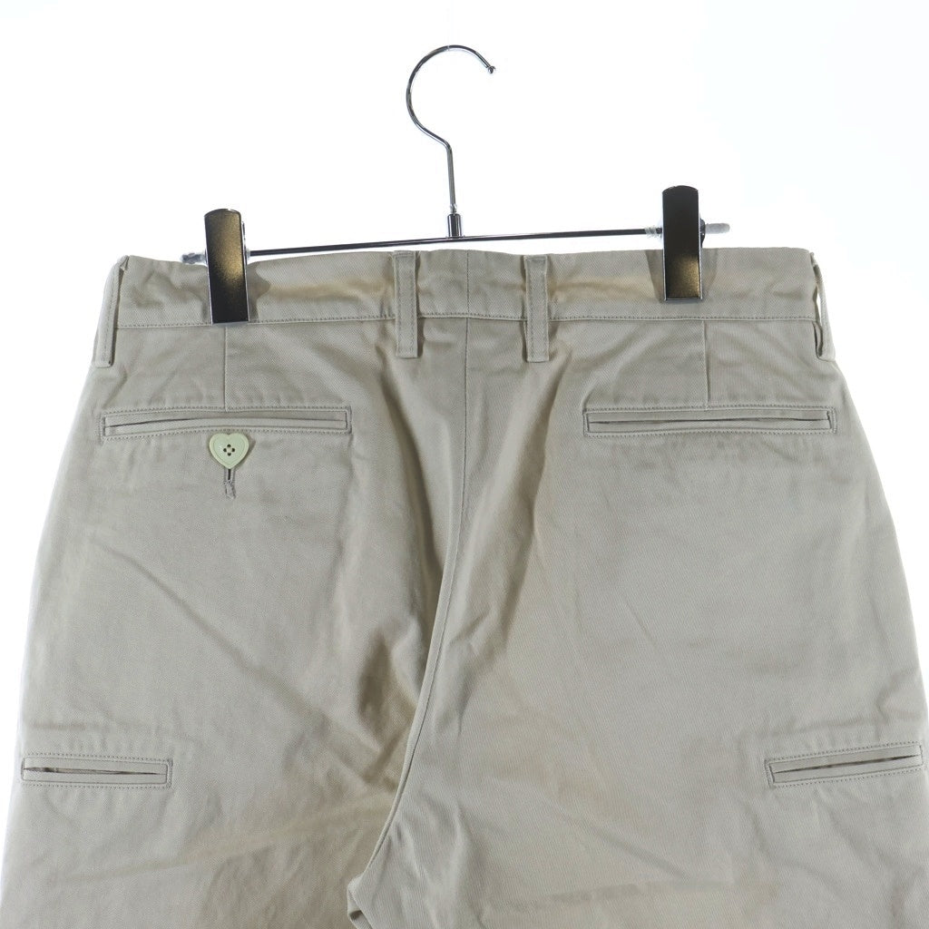 HUMAN MADE(ヒューマンメイド) CHINO PANTS ロゴデザイン マルチポケット チノパンツ ブラウン HM25PT007
