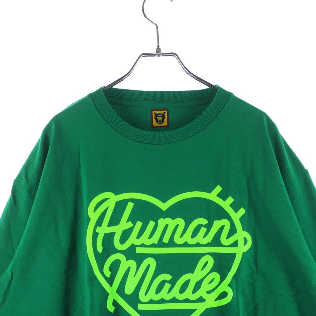 HUMAN MADE(ヒューマンメイド) HEART L/S TEE ハートクルーネック カットソー 長袖Tシャツ グリーン HM25CS046