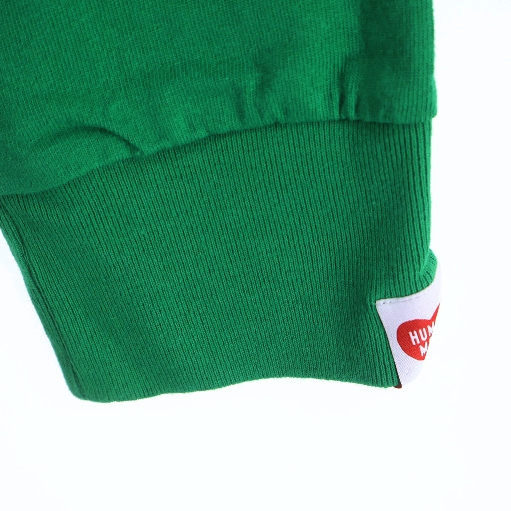 HUMAN MADE(ヒューマンメイド) HEART L/S TEE ハートクルーネック カットソー 長袖Tシャツ グリーン HM25CS046