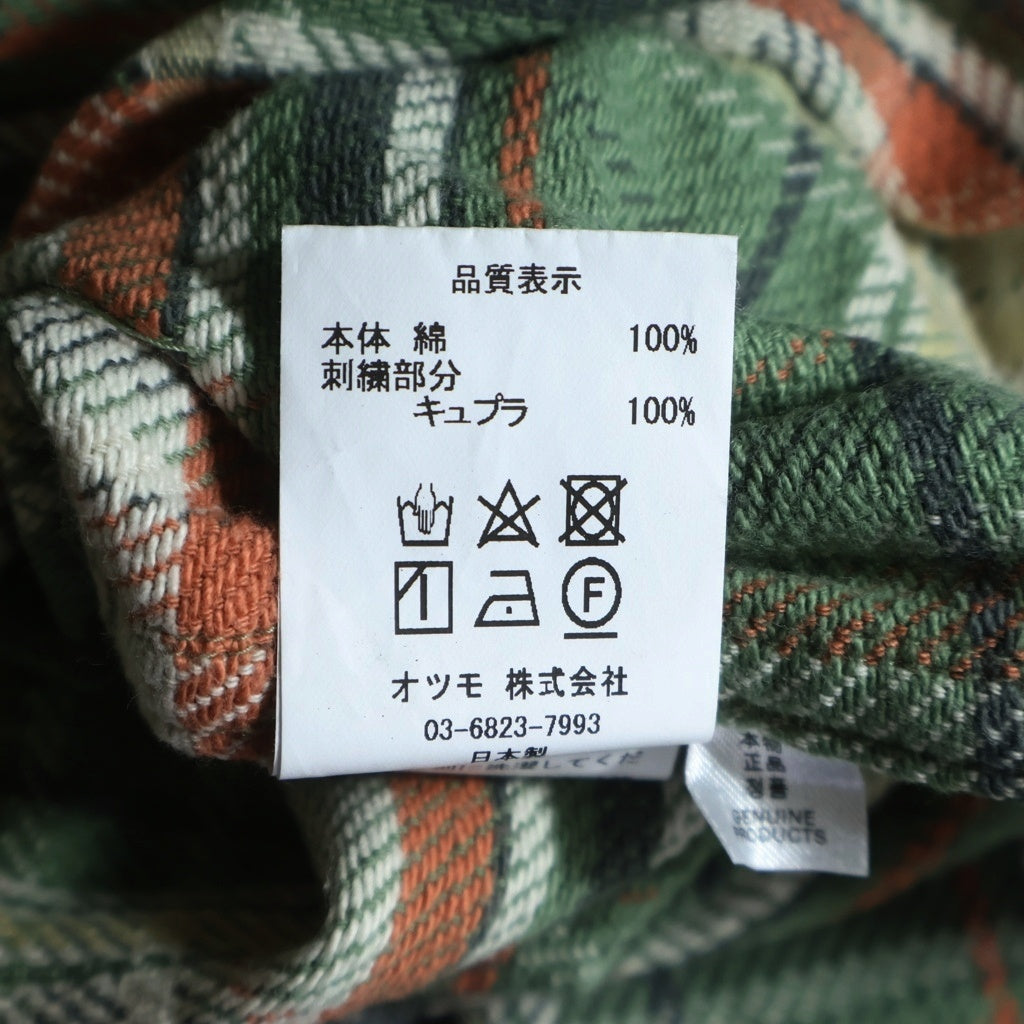 HUMAN MADE(ヒューマンメイド) CHECK LONG SHIRT チェック柄 長袖シャツ グリーン HM26SH010