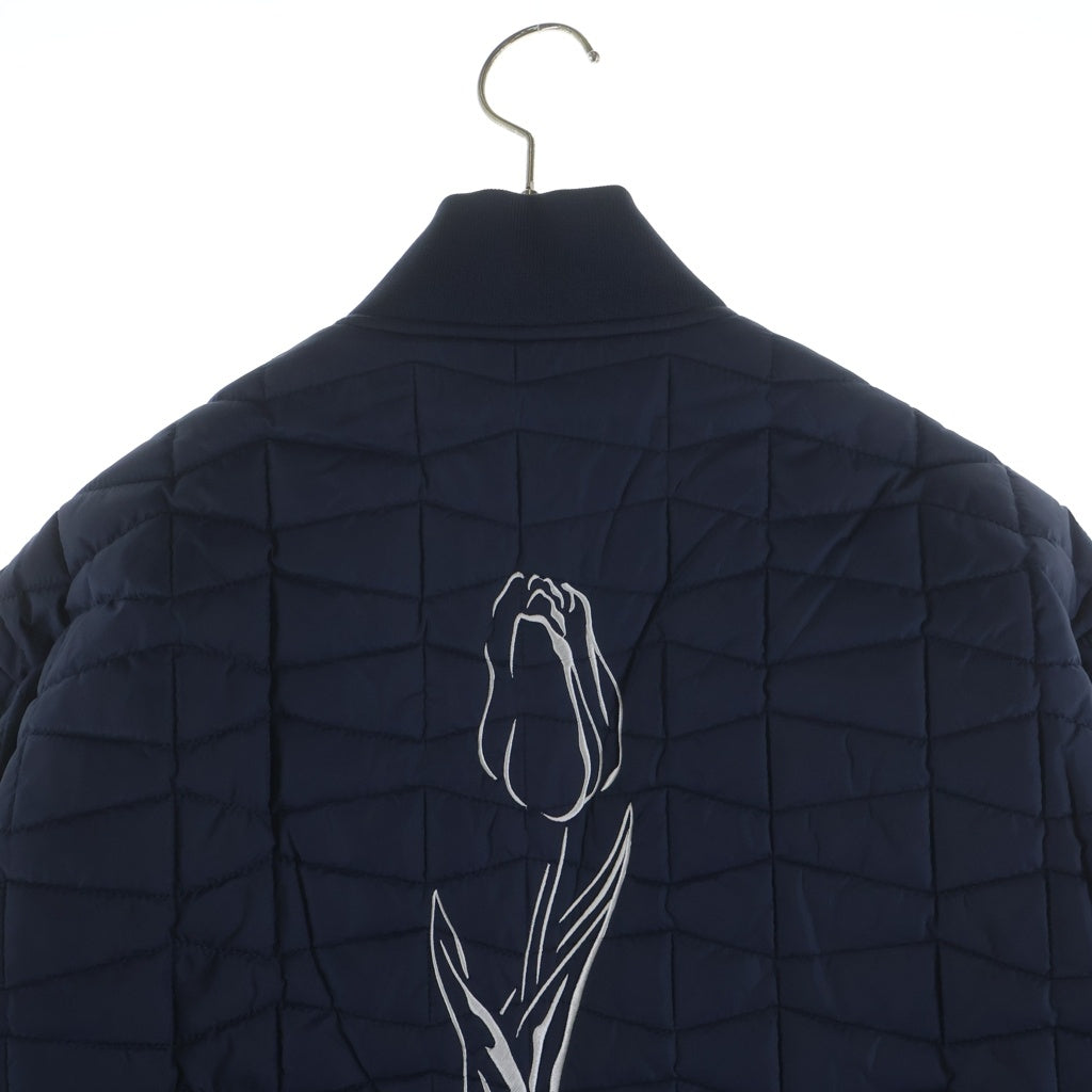 WASTED YOUTH(ウェイステッドユース) Quilt Puff Jacketロゴデザイン キルティング パファージャケット ブラック WY26JK006