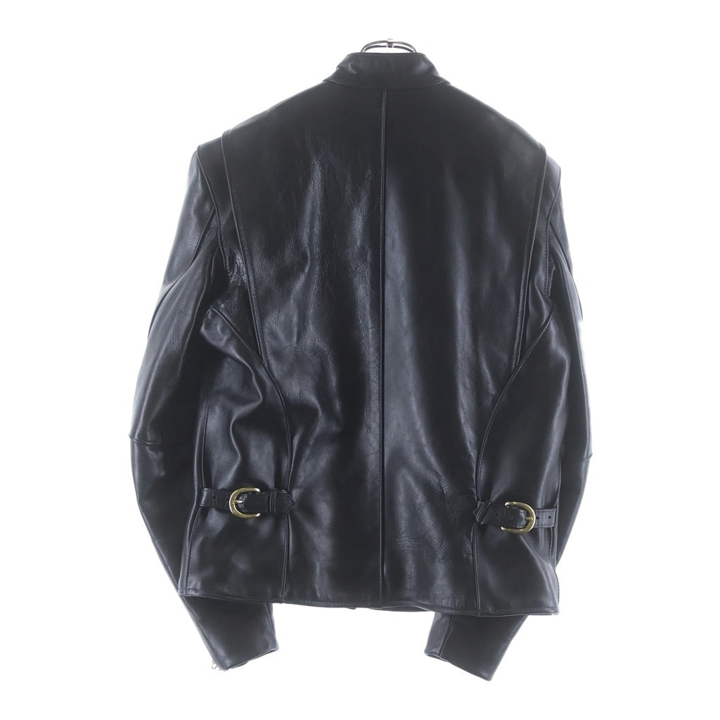 VANSON(バンソン) カウレザー シングルライダースジャケット ブラック