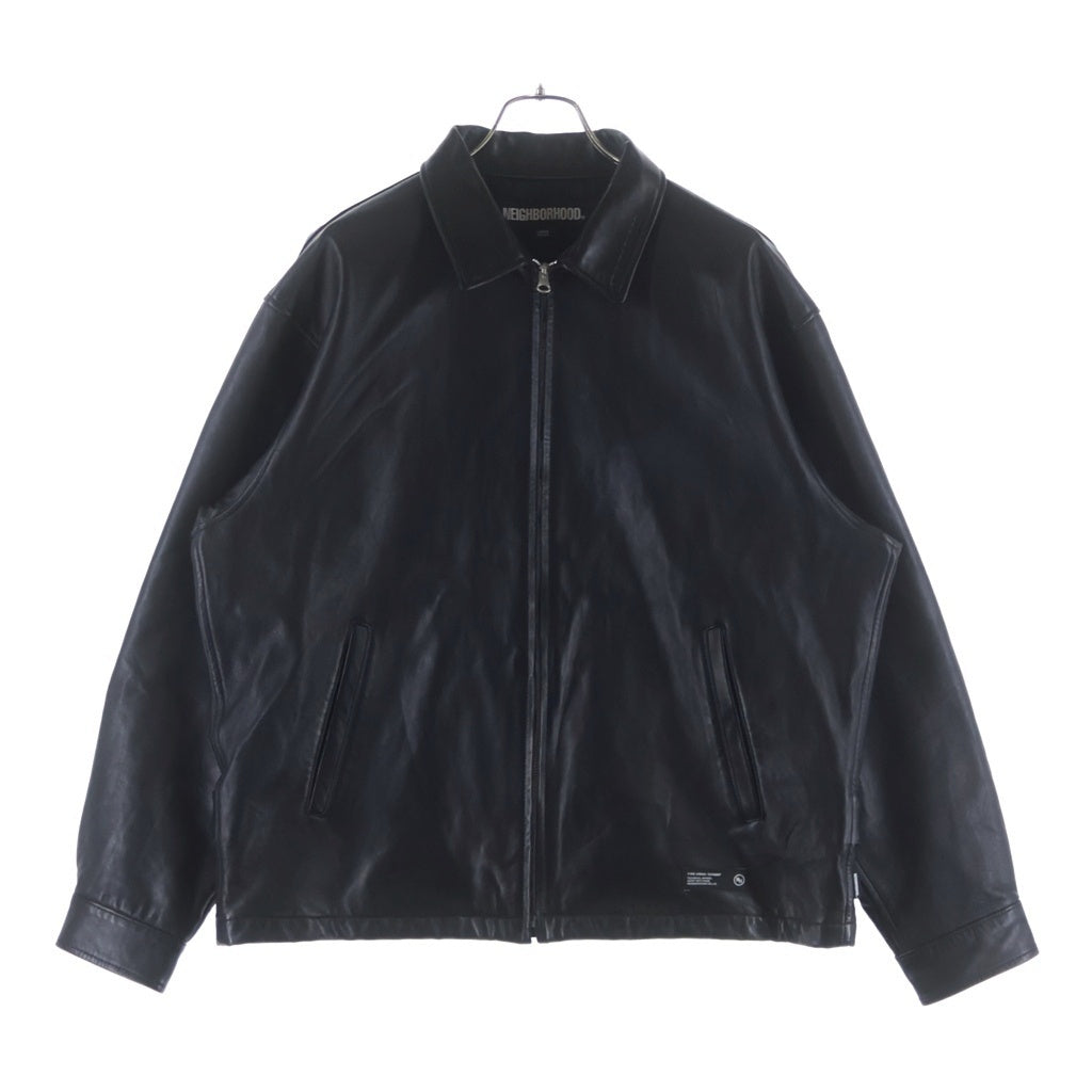 NEIGHBORHOOD(ネイバーフッド) 24AW LEATHER ZIP WORK JACKET レザー ジップ ワーク ジャケット ブラック 242SZNH-JKM01