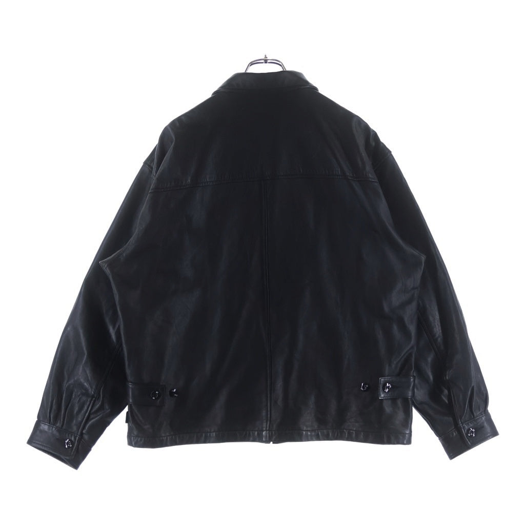 NEIGHBORHOOD(ネイバーフッド) 24AW LEATHER ZIP WORK JACKET レザー ジップ ワーク ジャケット ブラック 242SZNH-JKM01