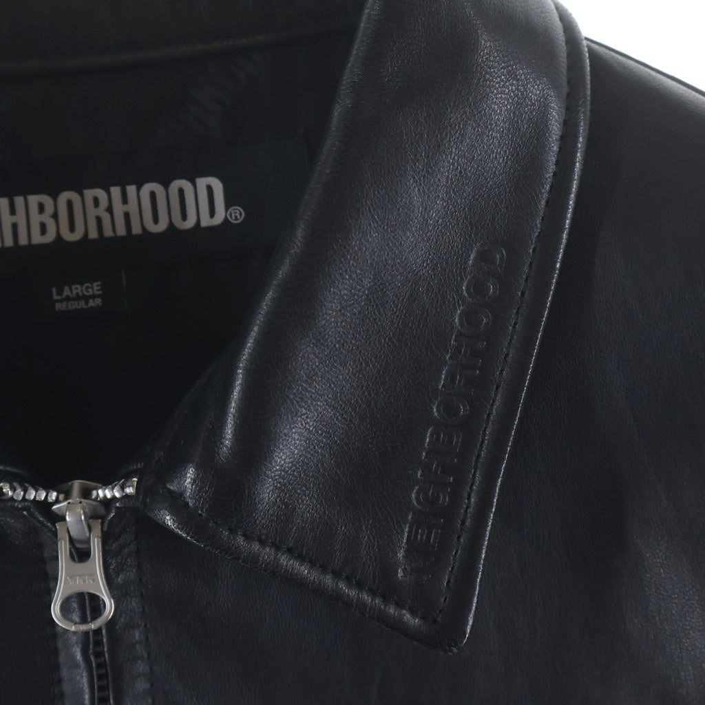 NEIGHBORHOOD(ネイバーフッド) 24AW LEATHER ZIP WORK JACKET レザー ジップ ワーク ジャケット ブラック 242SZNH-JKM01
