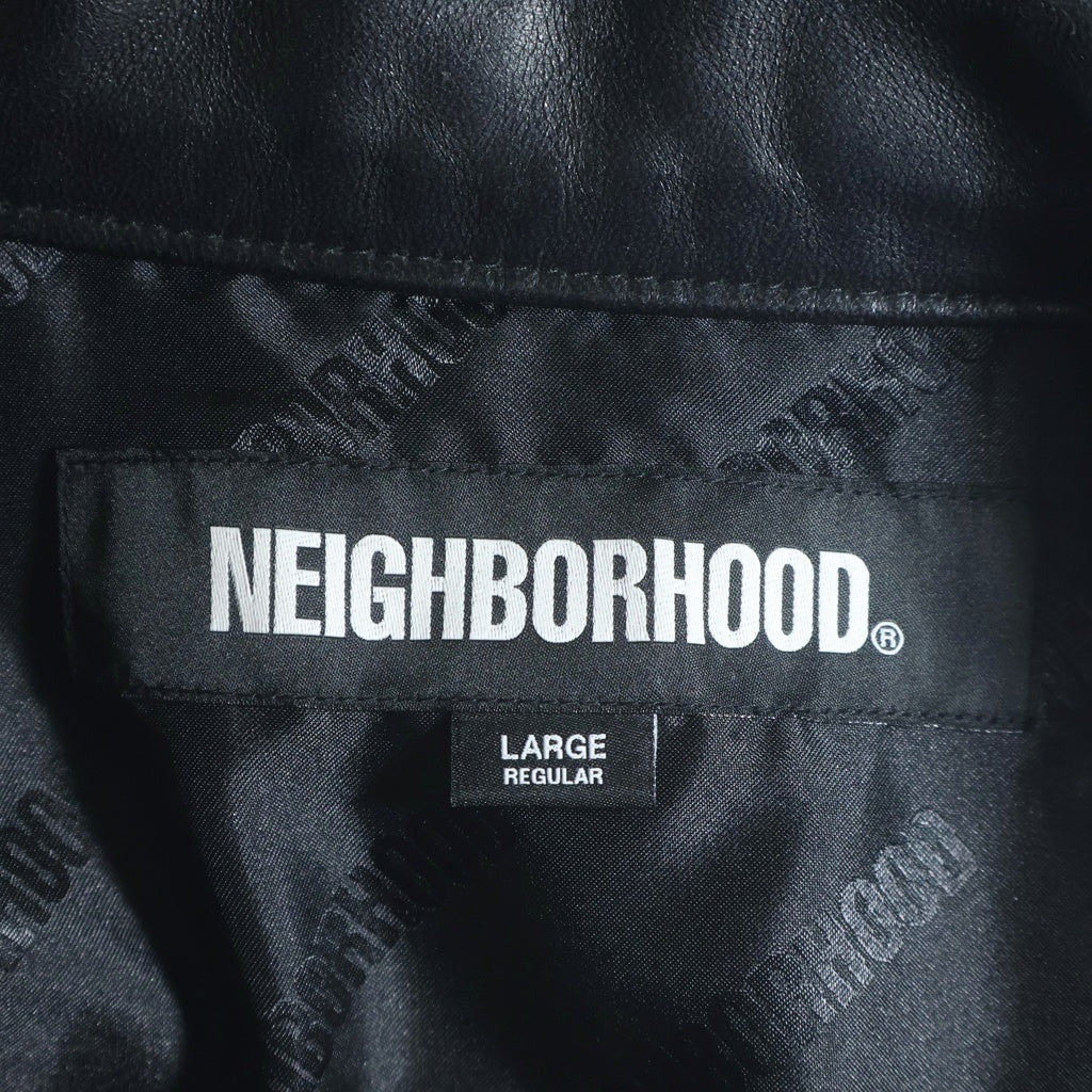 NEIGHBORHOOD(ネイバーフッド) 24AW LEATHER ZIP WORK JACKET レザー ジップ ワーク ジャケット ブラック 242SZNH-JKM01