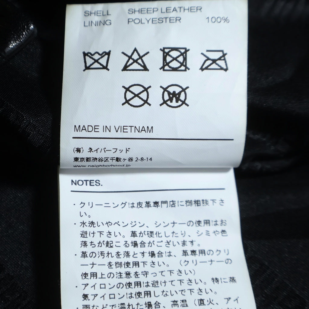 NEIGHBORHOOD(ネイバーフッド) 24AW LEATHER ZIP WORK JACKET レザー ジップ ワーク ジャケット ブラック 242SZNH-JKM01