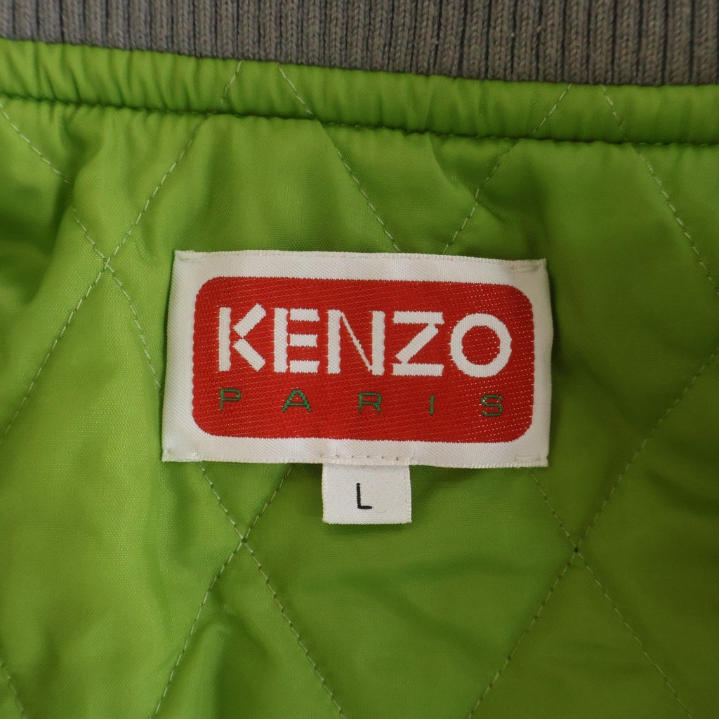 KENZO(ケンゾー) Logo Patch Bomber Jacket ロゴパッチ ボンバー ジャケット カーキ FC85BL-1279OC