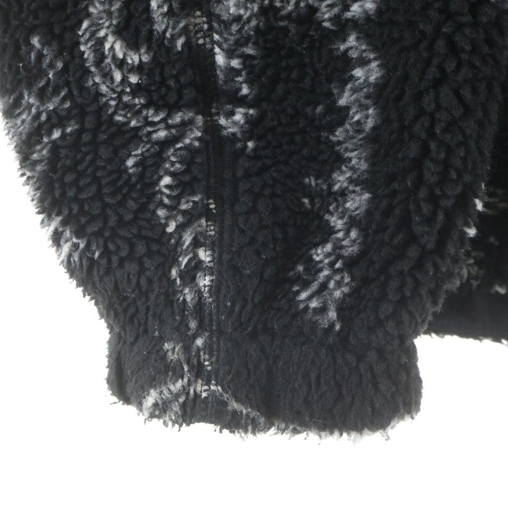 THE NORTH FACE(ザノースフェイス) NOVELTY PLAY GREEN FLEECE HOODIE ペイズリー柄 フーデッド ジップアップ ボアジャケット ブラック NJ4FN67A