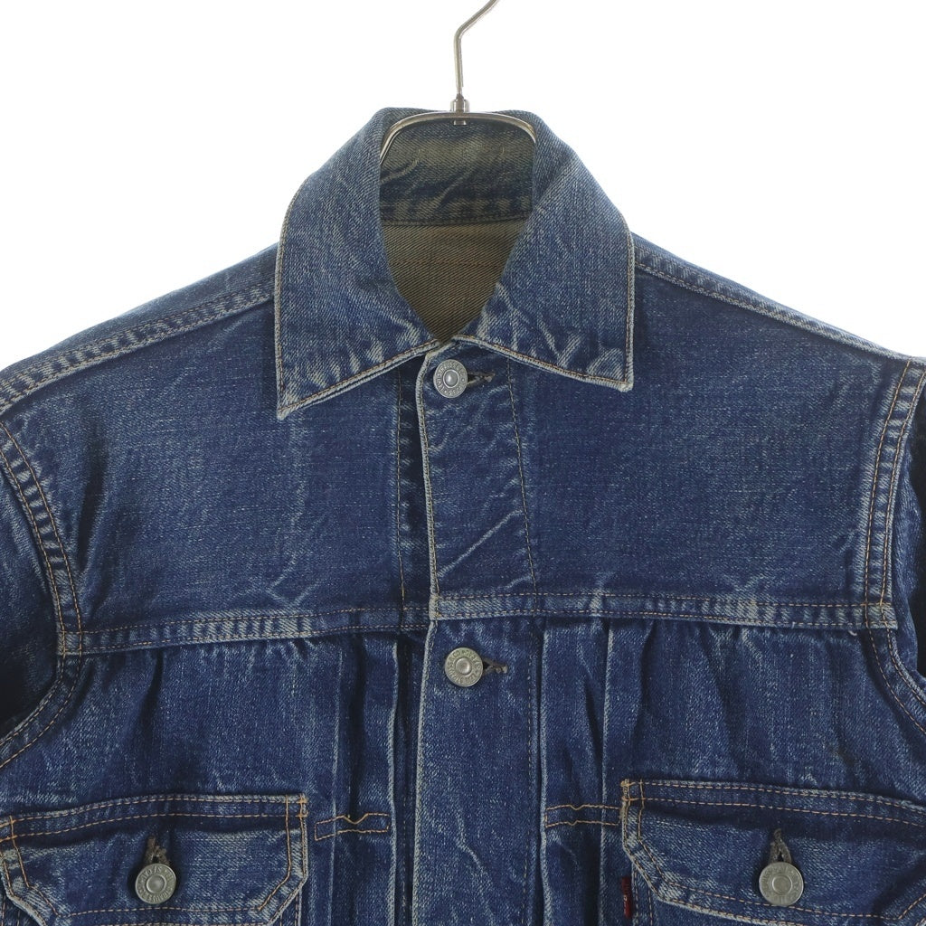 Levi's(リーバイス) 50-60S 507XX 2nd BIG E 均等V 紙パッチ レインボーステッチデニムジャケット インディゴ