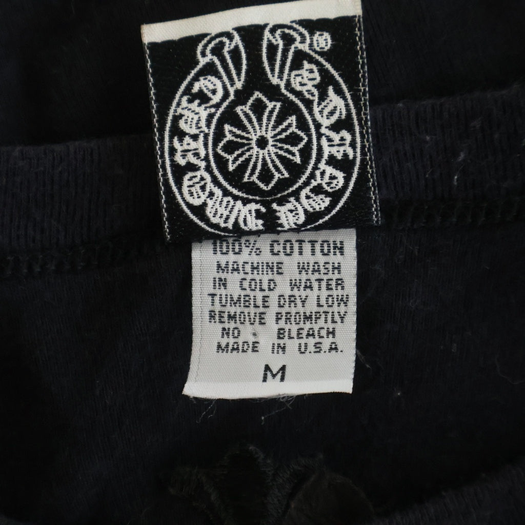 CHROME HEARTS(クロムハーツ) OLD CH PLUS S/S TEE オールド CHプラス 刺繍 ロゴ 長袖 Tシャツ カットソー ブラック