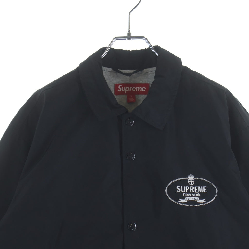 SUPREME(シュプリーム) 24AW Crest Coaches Jacket クレスト ロゴエンブロイダリー コーチジャケット ブラック