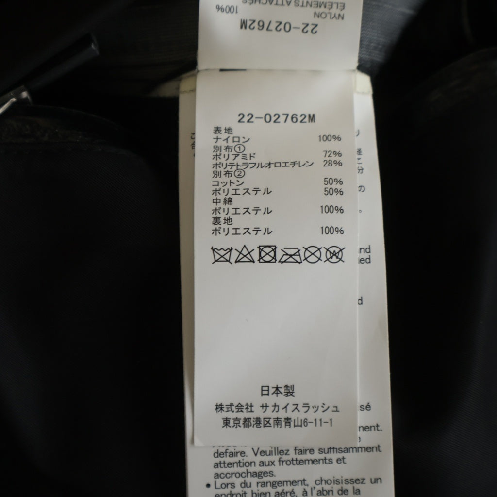 Sacai(サカイ) × ACRONYM 22SS MA-1 ドッキング ボンバージャケット ブラック 22-02762M