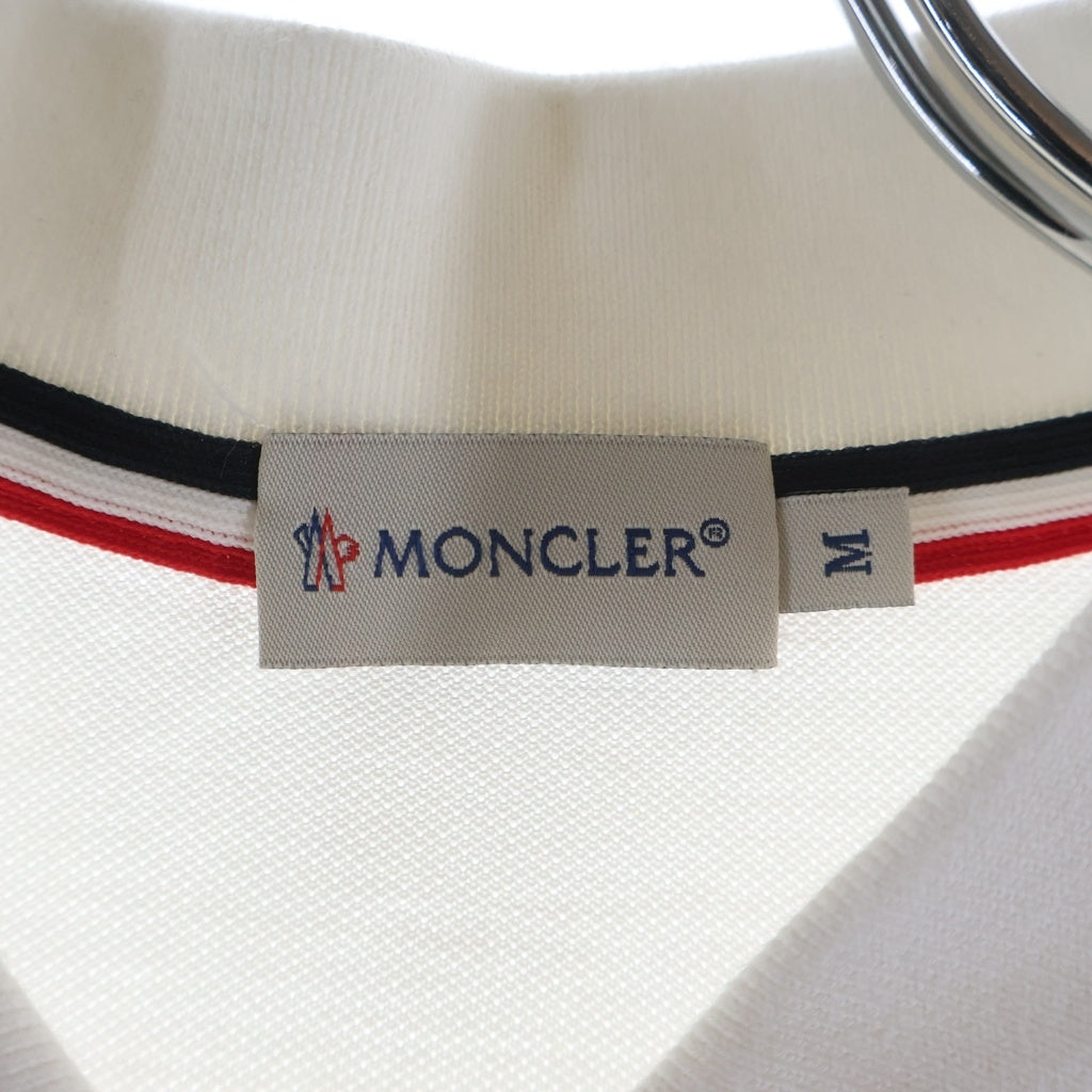 MONCLER(モンクレール) MAGLIA POLO MANICA CORTA ロゴワッペン 半袖ポロシャツ ホワイト 210918345500