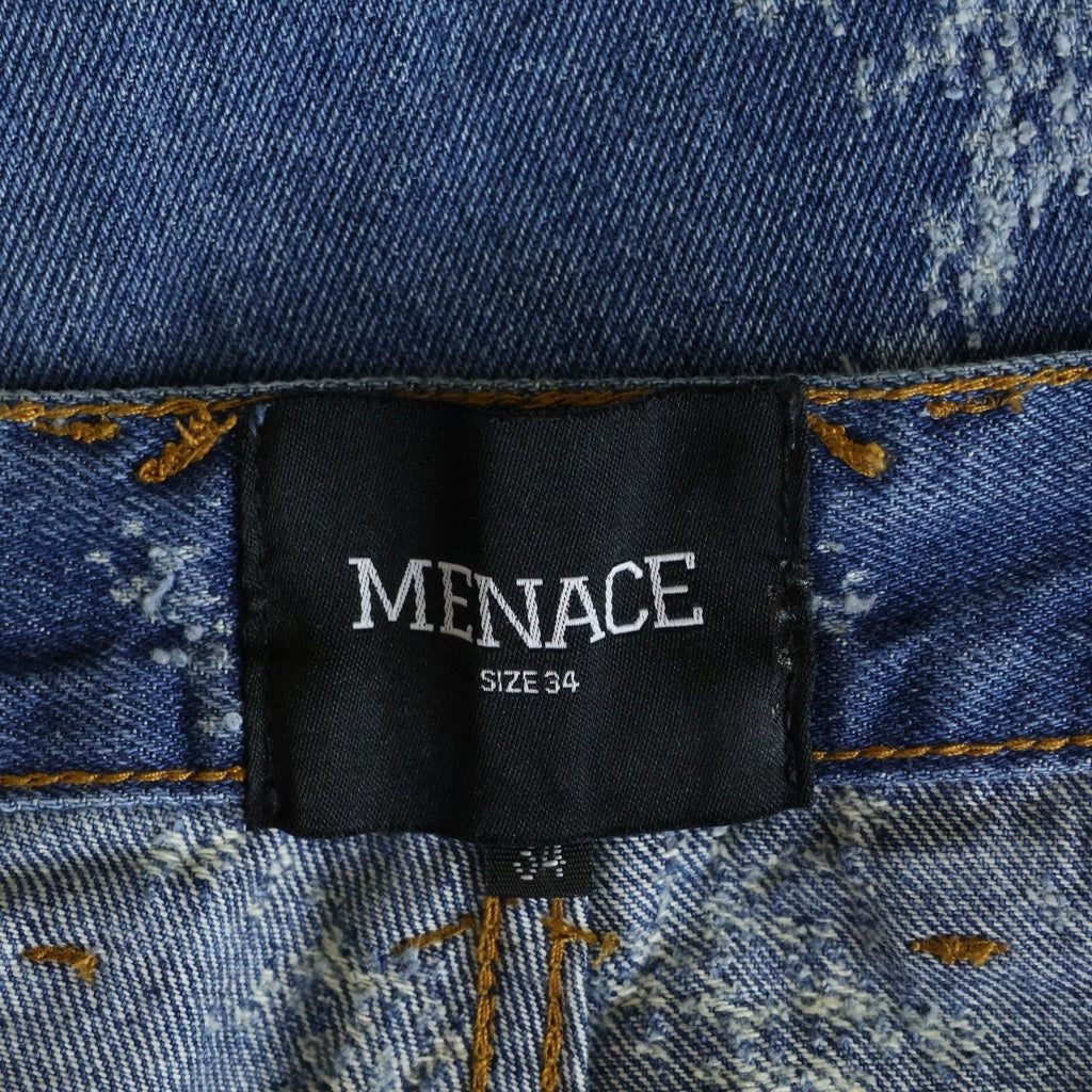 NO BRAND(ノーブランド) MENACE メナス DENIM WORK PANTS デニム パンツ インディゴ