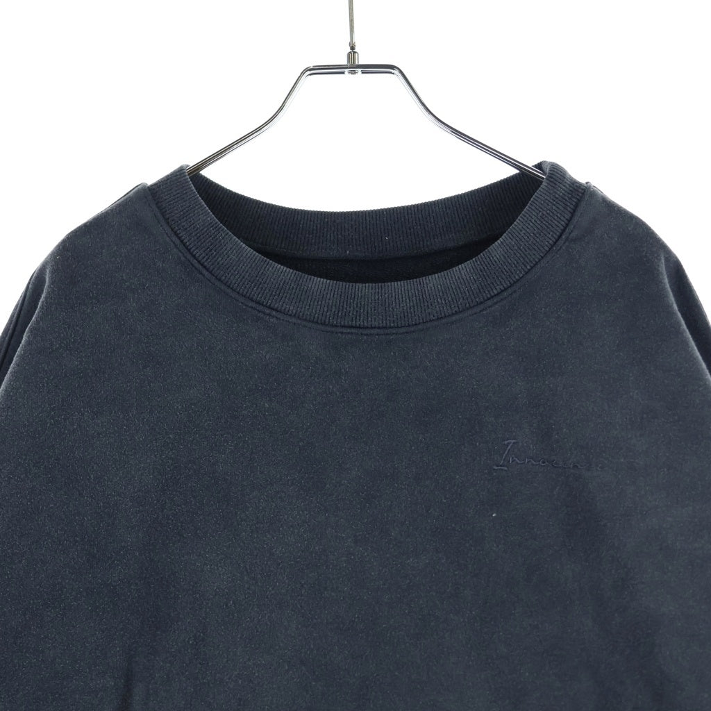 Innocence NYC(イノセンス) 22SS ワンポイントロゴ刺繍クロップドスウェットトレーナー グレー ICN-22SS-SWT002