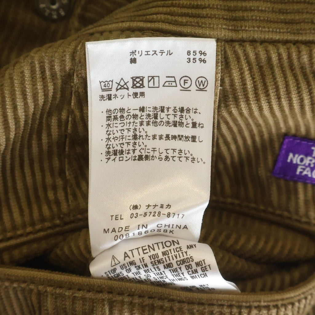 THE NORTH FACE PURPLE LABEL(ノースフェイスパープルレーベル) Corduroy Wide Tapered Pants コーデュロイ ワイド テーパード パンツ ブラウン NT5058N